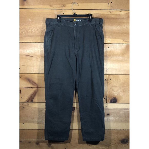 Carhartt Relaxed Fit Canvas Work Pants Mens Size 40x34 Gray 102291-306 Workwear - Picture 1 of 13